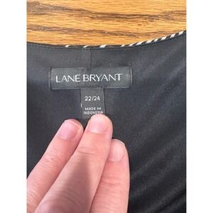 Lane Bryant Blue Geometric Abstract Surplice Wrap Top Plus Size 22/24